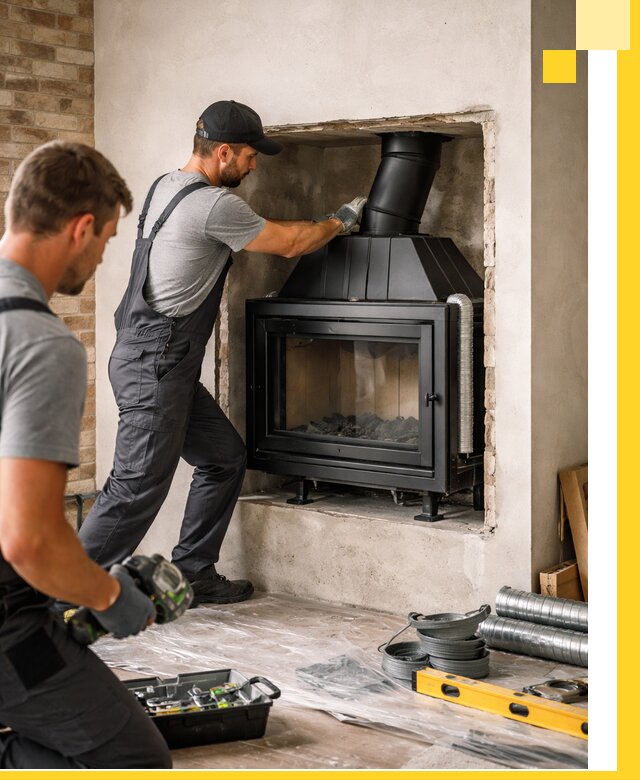 Установка каминных топок в Набережных Челнах: монтаж, подключение