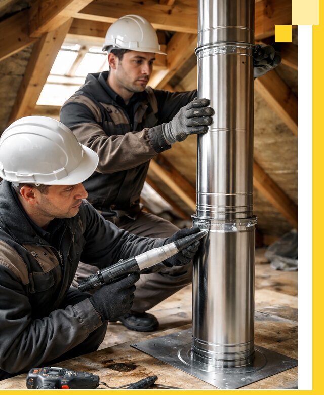 Монтаж дымоходов для каминов в Набережных Челнах с гарантией качества