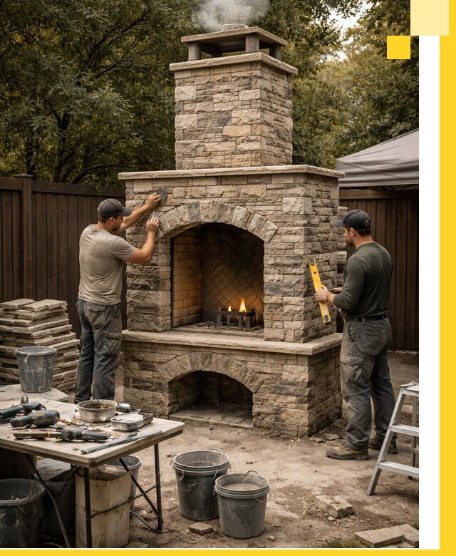 Проектирование и установка уличных каминов в Набережных Челнах