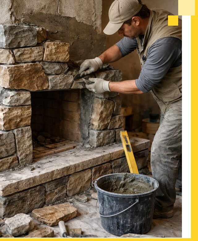 Изготовление и установка каменных каминов под ключ в Набережных Челнах