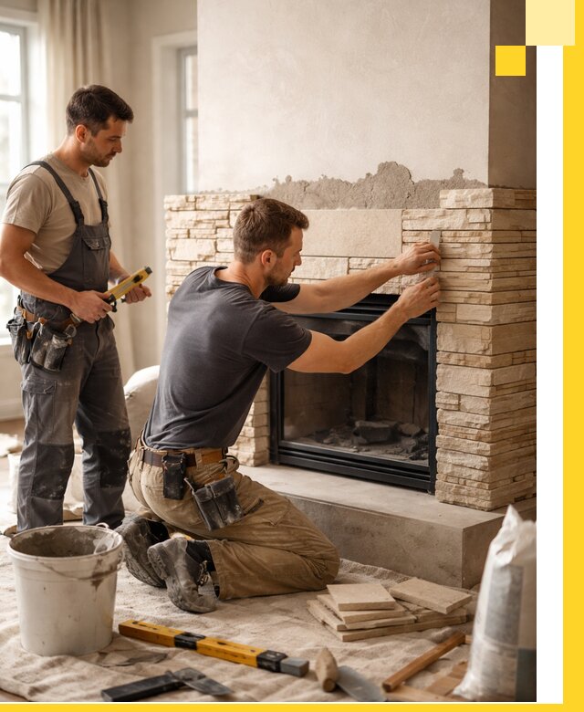 Установка и монтаж каминов для загородного дома в Набережных Челнах