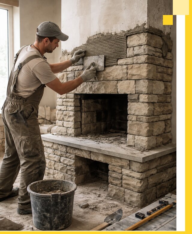 Строительство каминов под ключ в Набережных Челнах от проектирования до монтажа