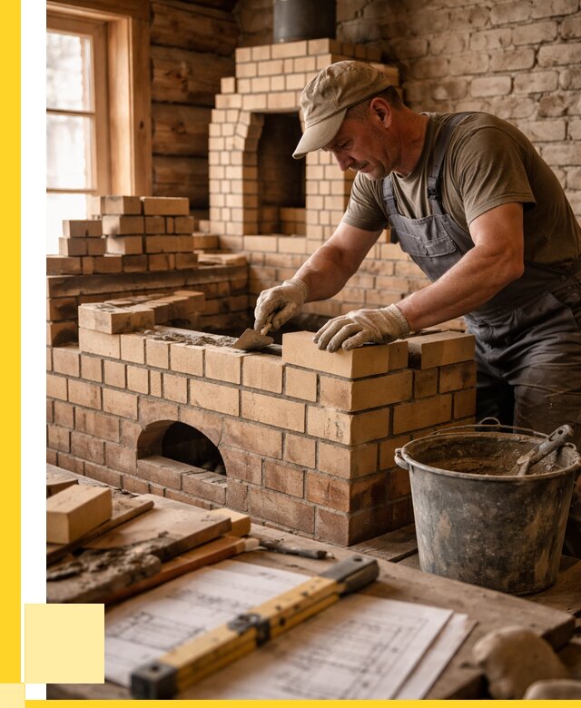 Кладка печей из кирпича в Набережных Челнах цены от 30474 р. - ЭриданНбр