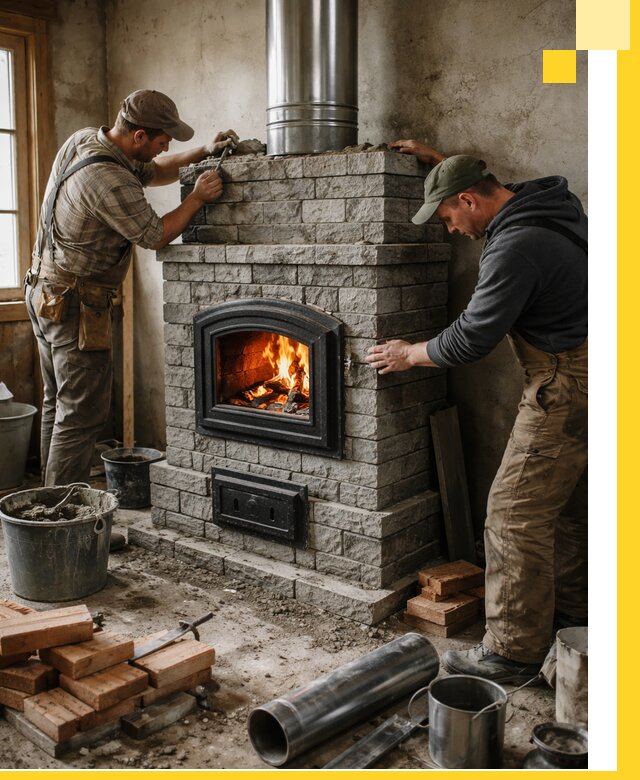 Производство, поставка и монтаж дровяных печей в Набережных Челнах