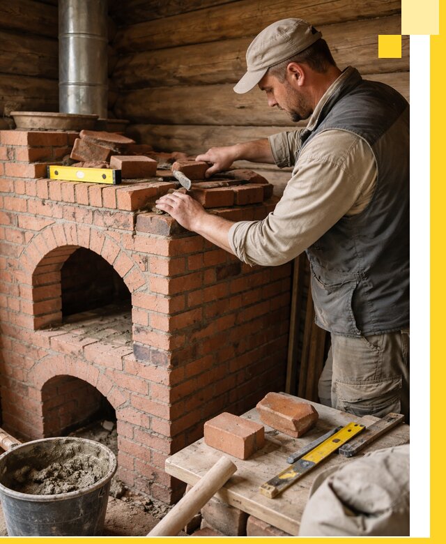 Изготовление и установка русских печей в Набережных Челнах под ключ