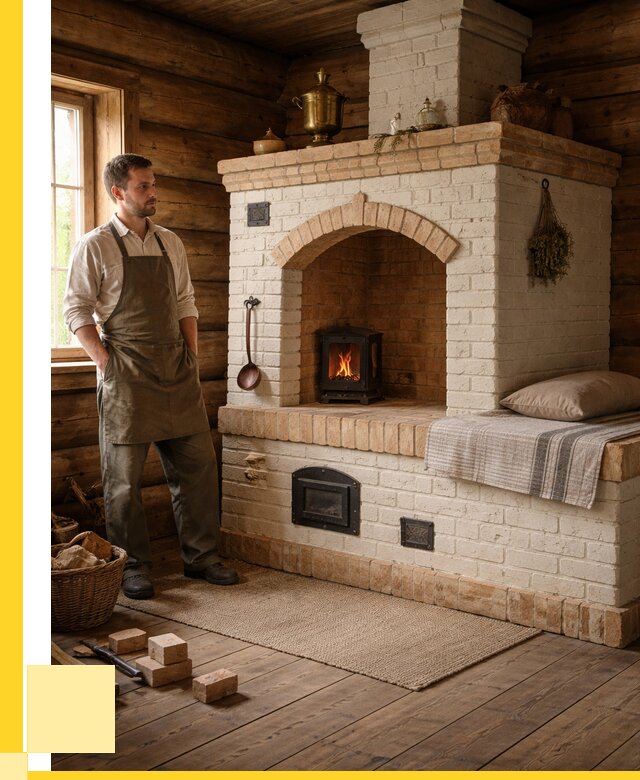 Русские печи с лежанкой под ключ в Набережных Челнах от 152370 р. ЭриданНбр