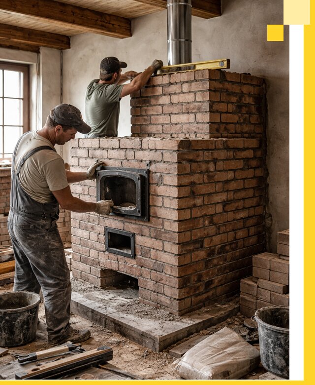 Печи для загородного дома под ключ в Набережных Челнах — монтаж и сервис