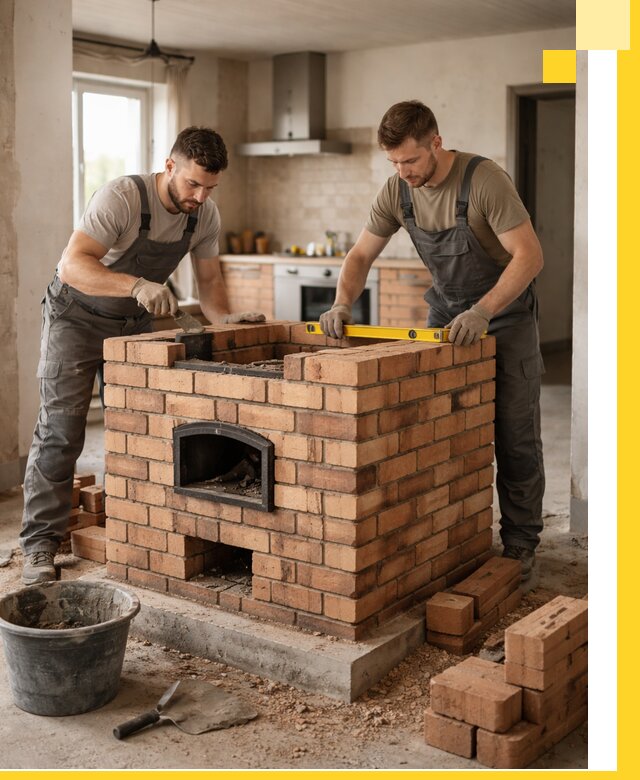 Установка и монтаж печей в частном доме в Набережных Челнах под ключ