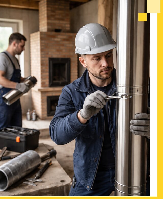 Профессиональный монтаж дымоходов для печей в Набережных Челнах