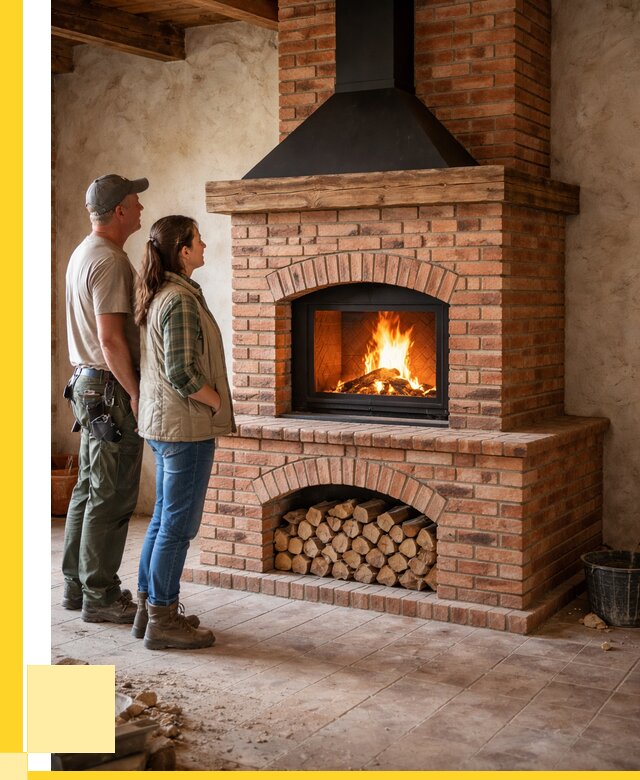 Печи камины из кирпича в Набережных Челнах от 121896 р. | ЭриданНбр