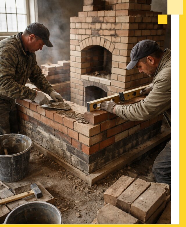 Изготовление и монтаж печей и каминов из кирпича в Набережных Челнах