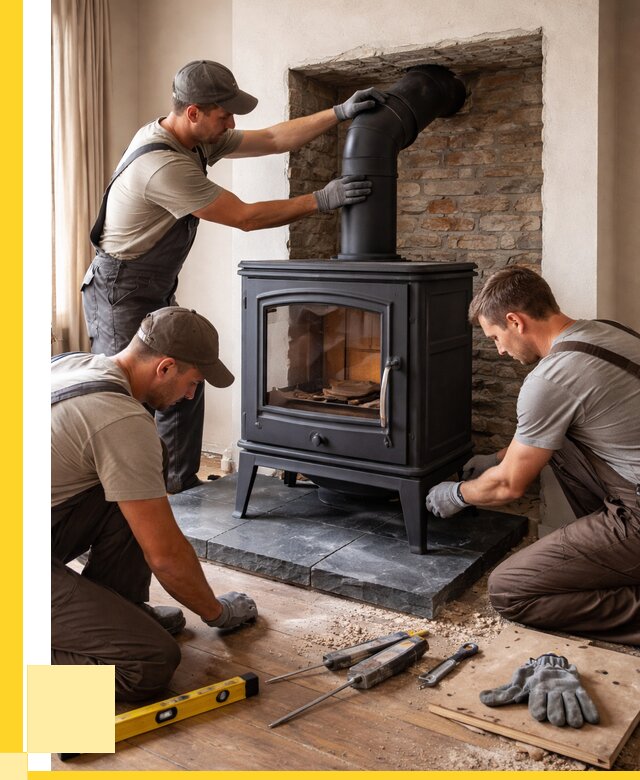 Монтаж печи камина в частном доме в Набережных Челнах от 25395 р. | ЭриданНбр