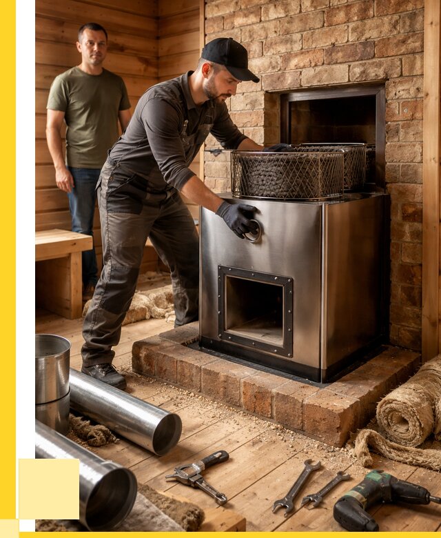 Монтаж банных печей под ключ в Набережных Челнах от 18284 р., ЭриданНбр