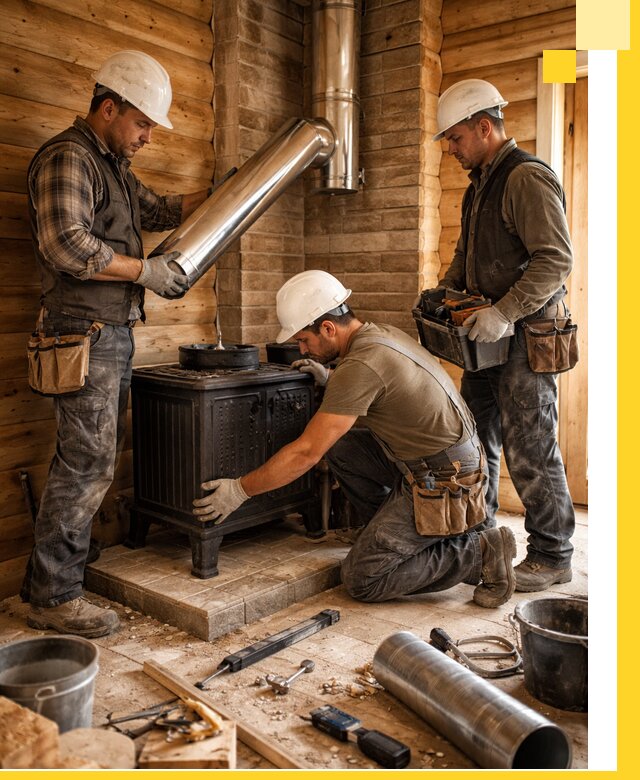 Профессиональный монтаж банных печей и дымоходов в Набережных Челнах