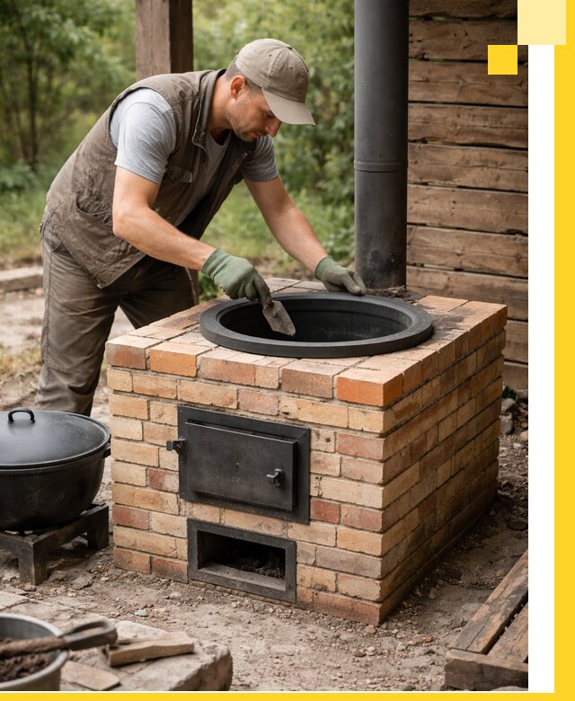 Изготовление и установка печей для казана в Набережных Челнах под ключ