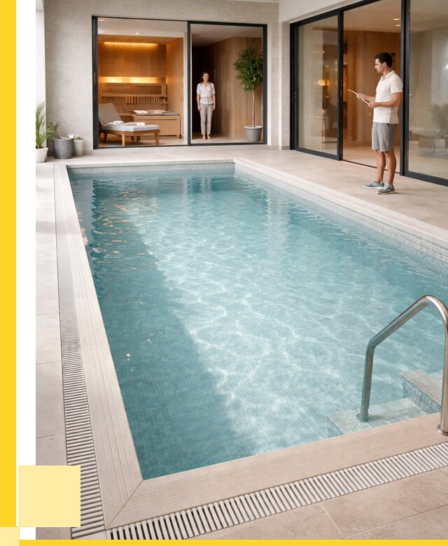 Отделка бассейна пленкой ПВХ в Набережных Челнах от 3555 р. - ЭриданНбр