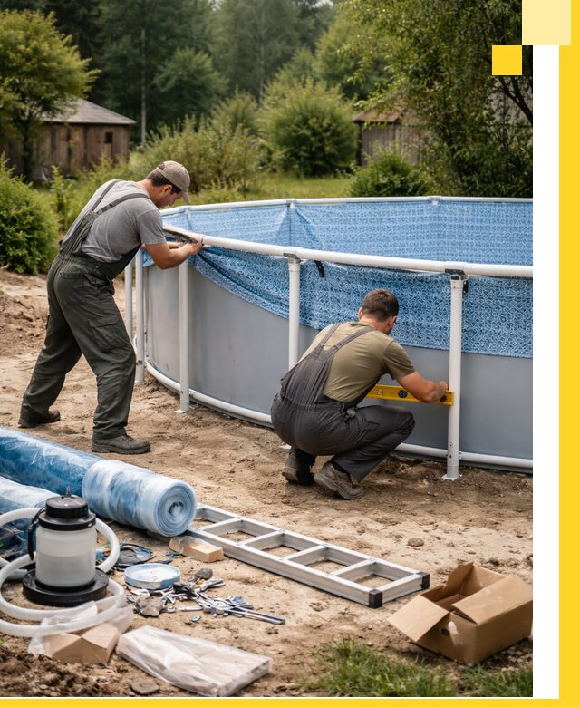 Установка и монтаж каркасных бассейнов в Набережных Челнах под ключ