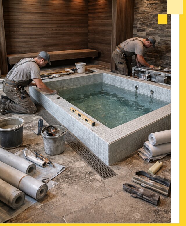 Установка и строительство бассейнов для сауны в Набережных Челнах