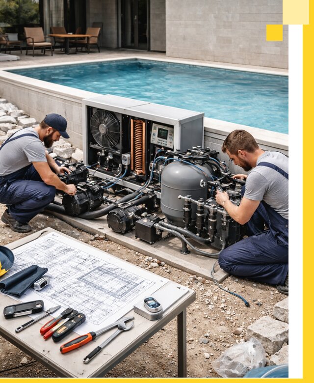 Проектирование и монтаж бассейнов с подогревом в Набережных Челнах