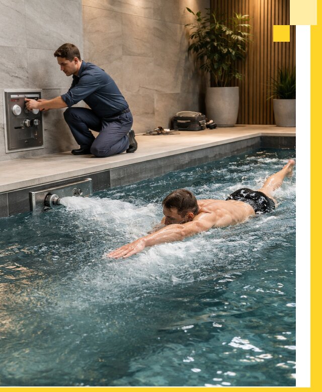 Проектирование и монтаж бассейнов с противотоком в Набережных Челнах