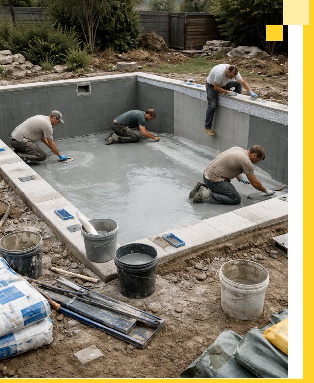 Изготовление и монтаж чаши бассейна под ключ в Набережных Челнах