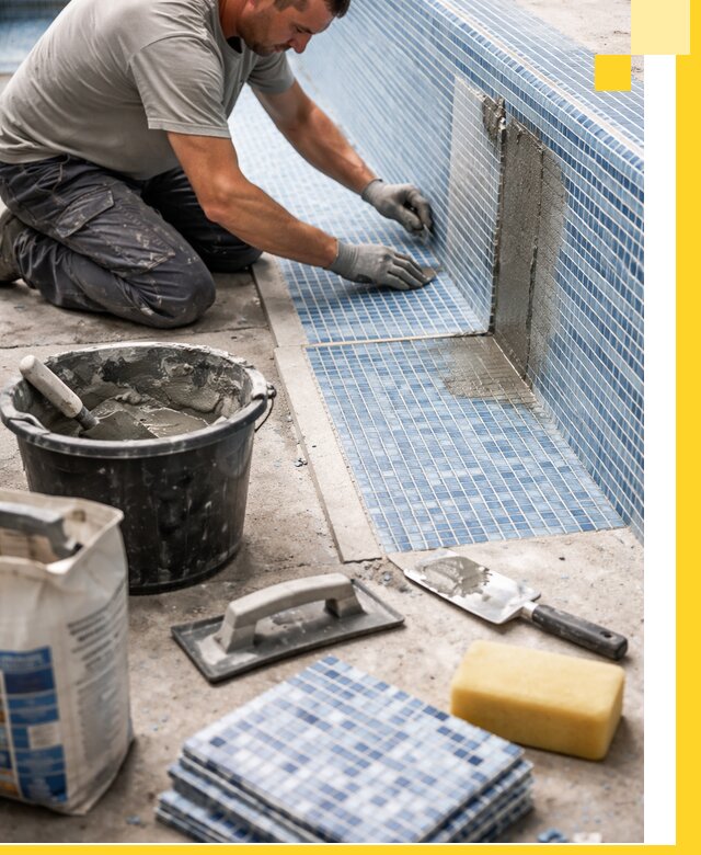 Укладка и ремонт мозаики для бассейнов под ключ в Набережных Челнах