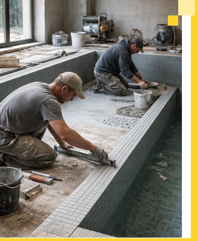 Строительство бассейна в частном доме в Набережных Челнах под ключ