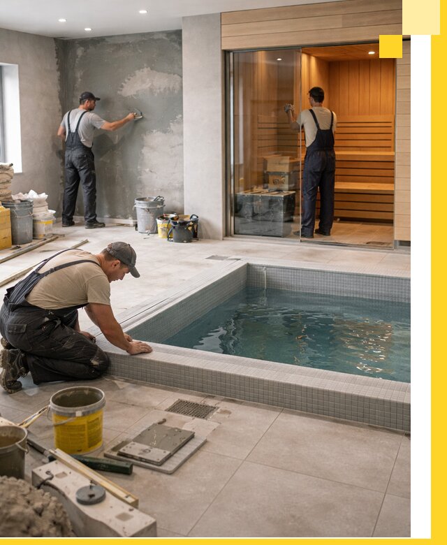 Проектирование и строительство сауны с бассейном в Набережных Челнах