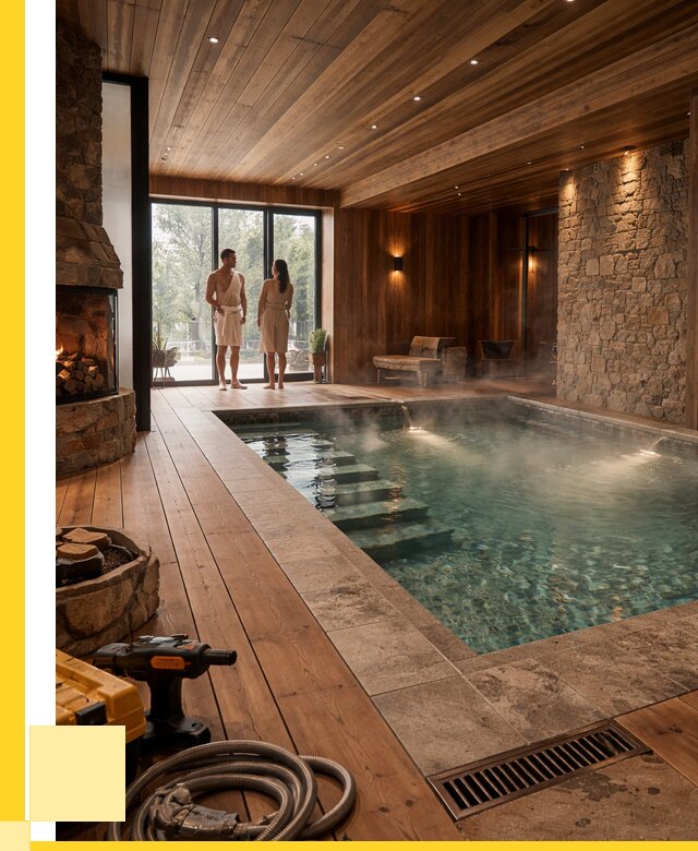 Проекты бань с бассейном под ключ в Набережных Челнах от 76185 р., ЭриданНбр