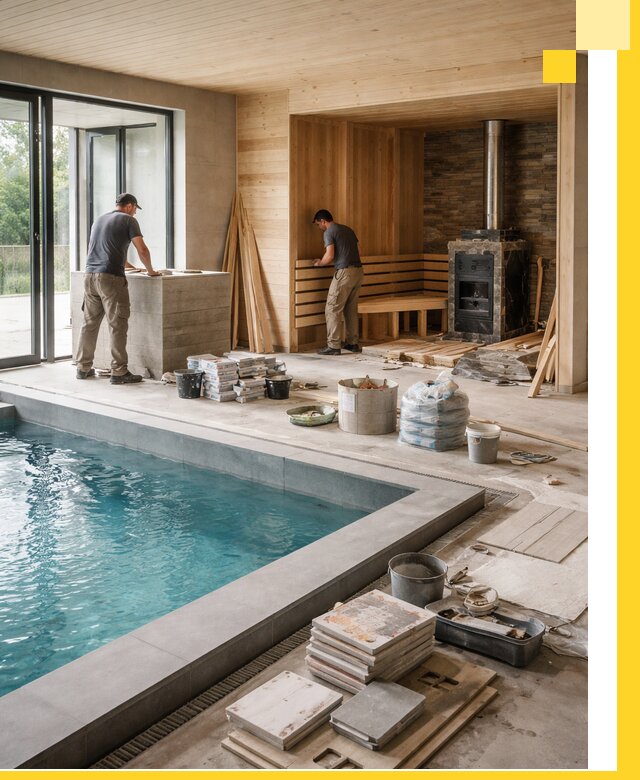 Проектирование и строительство бань с бассейном в Набережных Челнах