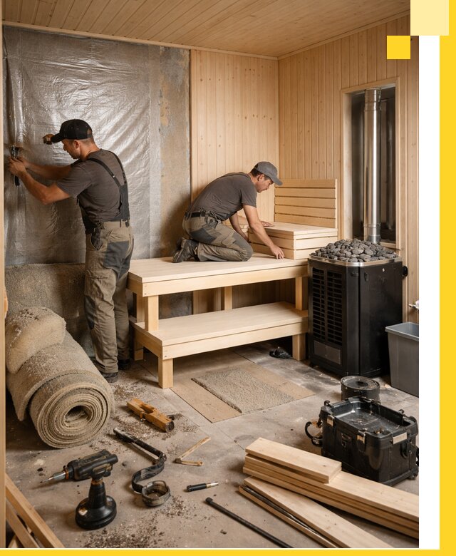 Проекты саун под ключ в Набережных Челнах дизайн и строительство