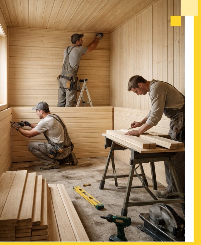 Обшивка саун в Набережных Челнах из натуральной древесины под ключ