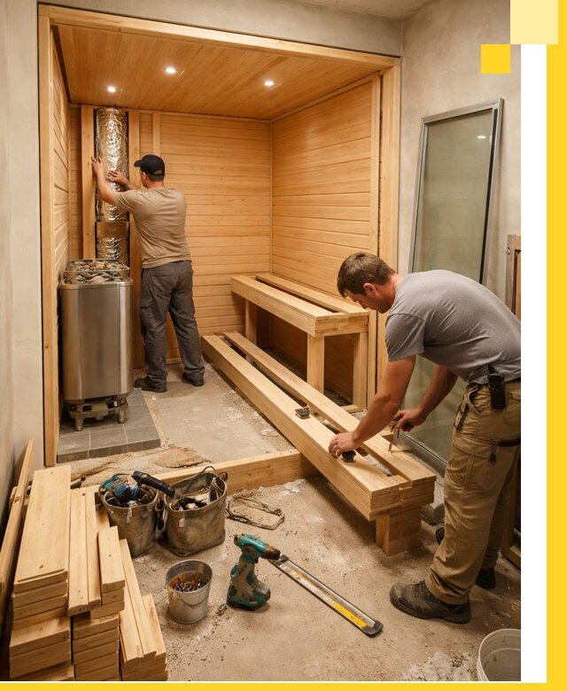 Проектирование и установка домашних саун под ключ в Набережных Челнах