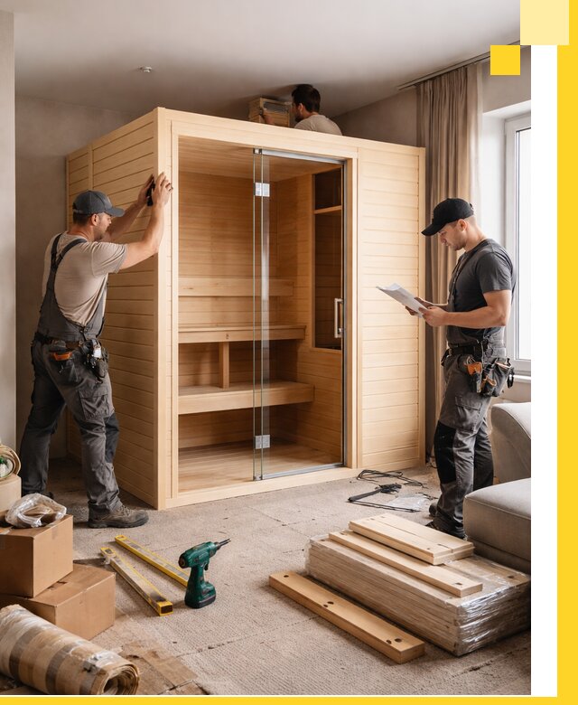 Установка и благоустройство саун в квартире в Набережных Челнах