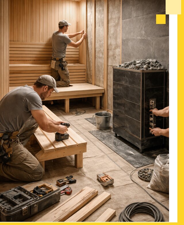Дизайн и строительство интерьерных саун под ключ в Набережных Челнах