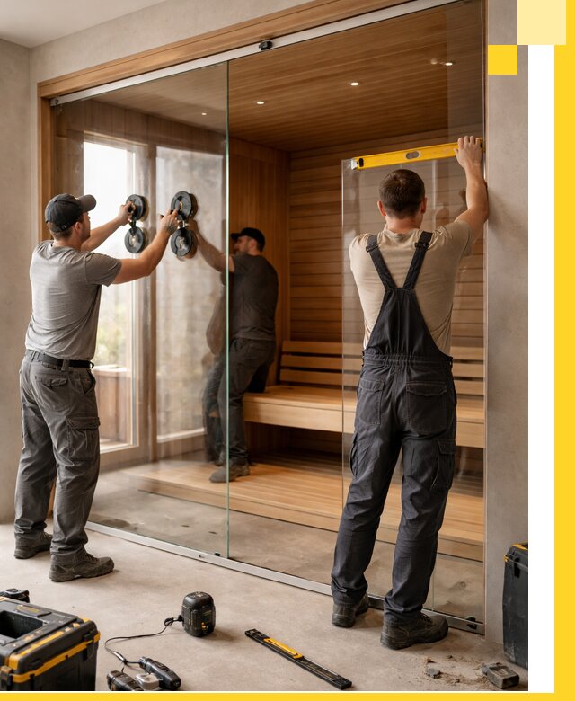 Производство и монтаж стеклянных саун под ключ в Набережных Челнах