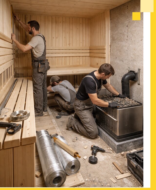 Индивидуальные сауны на заказ в Набережных Челнах под ключ, проект и монтаж