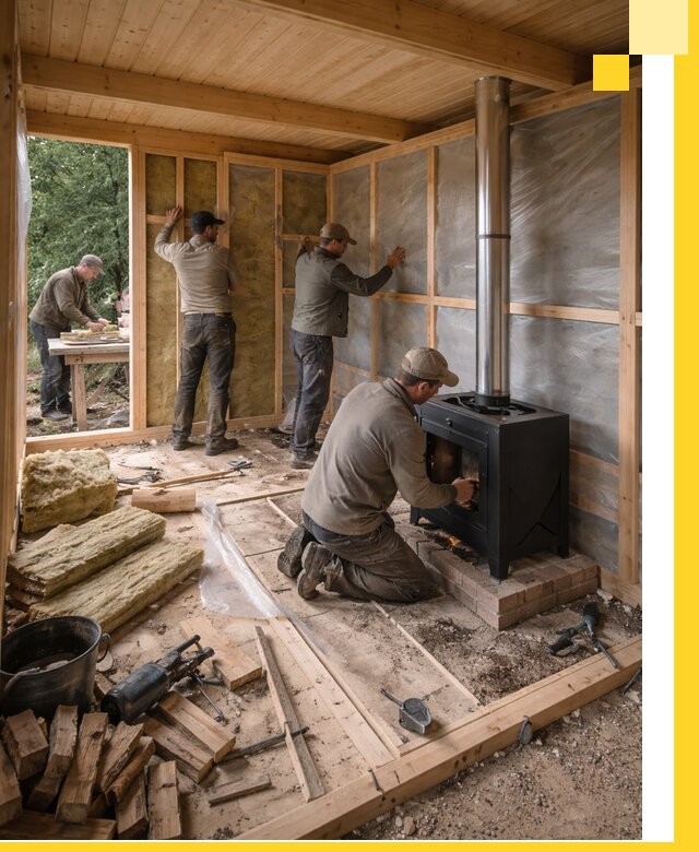 Профессиональный монтаж бань под ключ в Набережных Челнах для дома