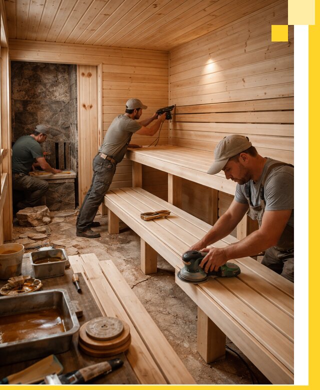 Профессиональная отделка бань в Набережных Челнах под ключ, с гарантией