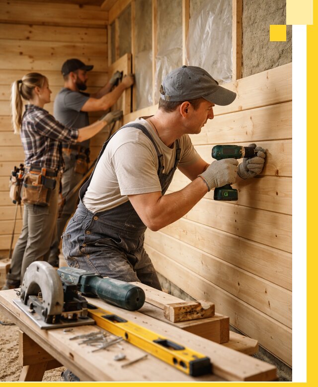 Обшивка бань под ключ в Набережных Челнах: отделка стен и потолков