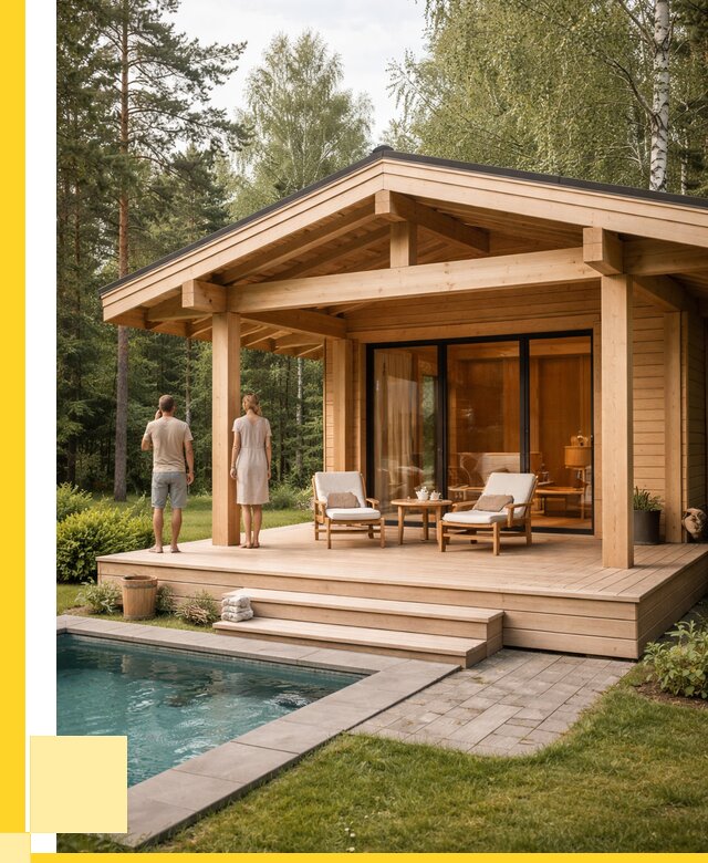 Бани с террасой под ключ в Набережных Челнах от 609480 р. | ЭриданНбр