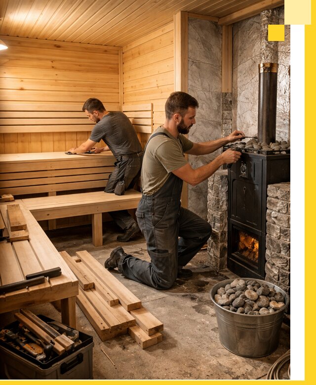 Дизайн и строительство интерьеров бань под ключ в Набережных Челнах