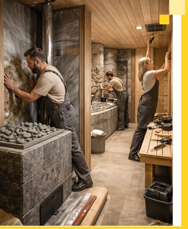 Строительство бань и SPA процедур в Набережных Челнах под ключ и отделкой