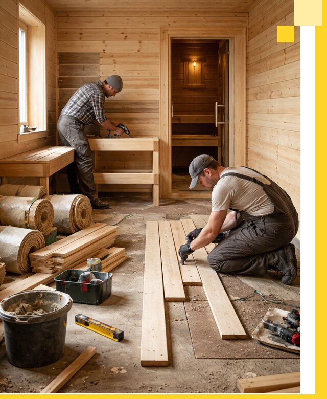 Индивидуальный проект бани с комнатой отдыха под ключ в Набережных Челнах