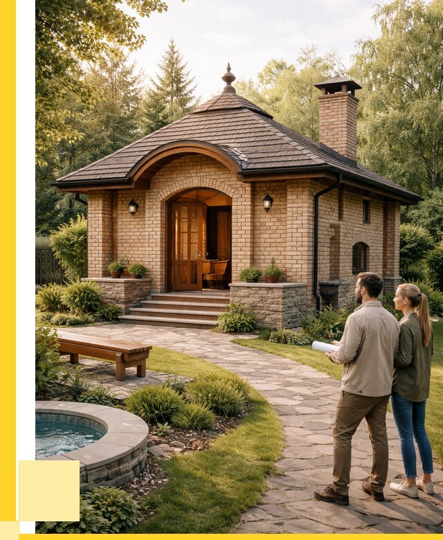 Проект кирпичной бани в Набережных Челнах от 30474 р. | ЭриданНбр