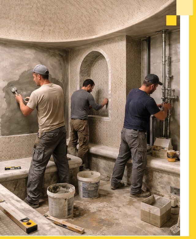 Профессиональный монтаж хамамов под ключ в Набережных Челнах с гарантией