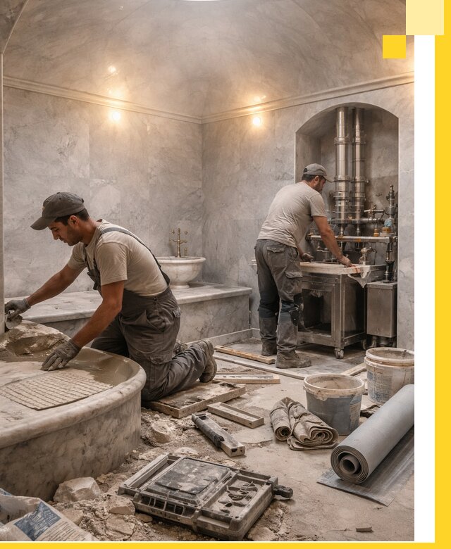 Строительство турецких бань хаммам под ключ в Набережных Челнах