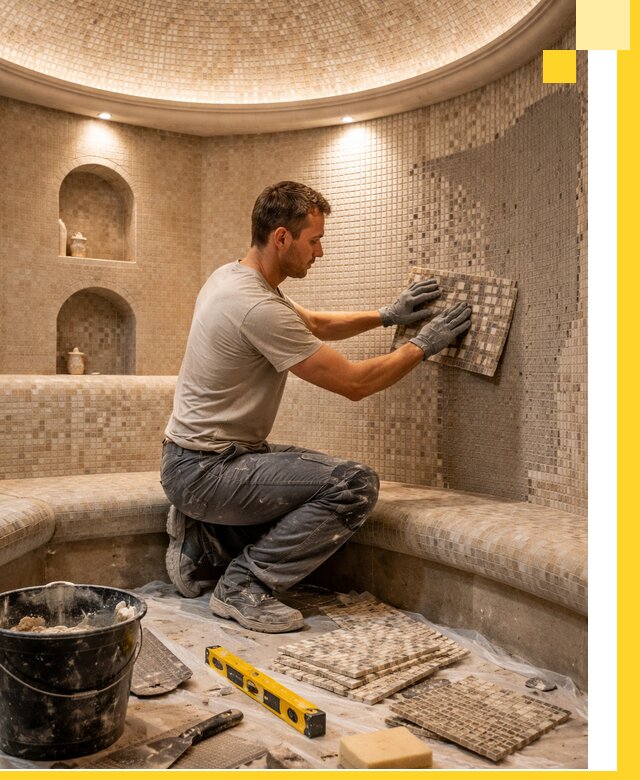 Устройство и монтаж домашнего хамама под ключ в Набережных Челнах