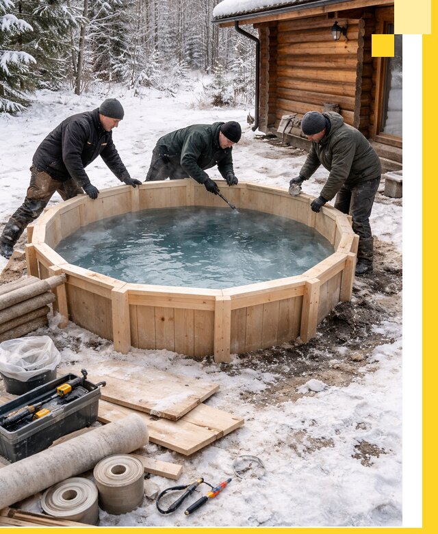 Изготовление и установка ледяных купелей под ключ в Набережных Челнах