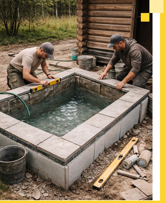 Изготовление и установка холодных купелей под ключ в Набережных Челнах